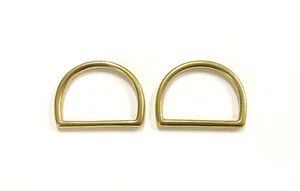 Solid Brass D-Rings 50mm Dog Leads Collars Horse Leather Crafts - Picture 1 of 8