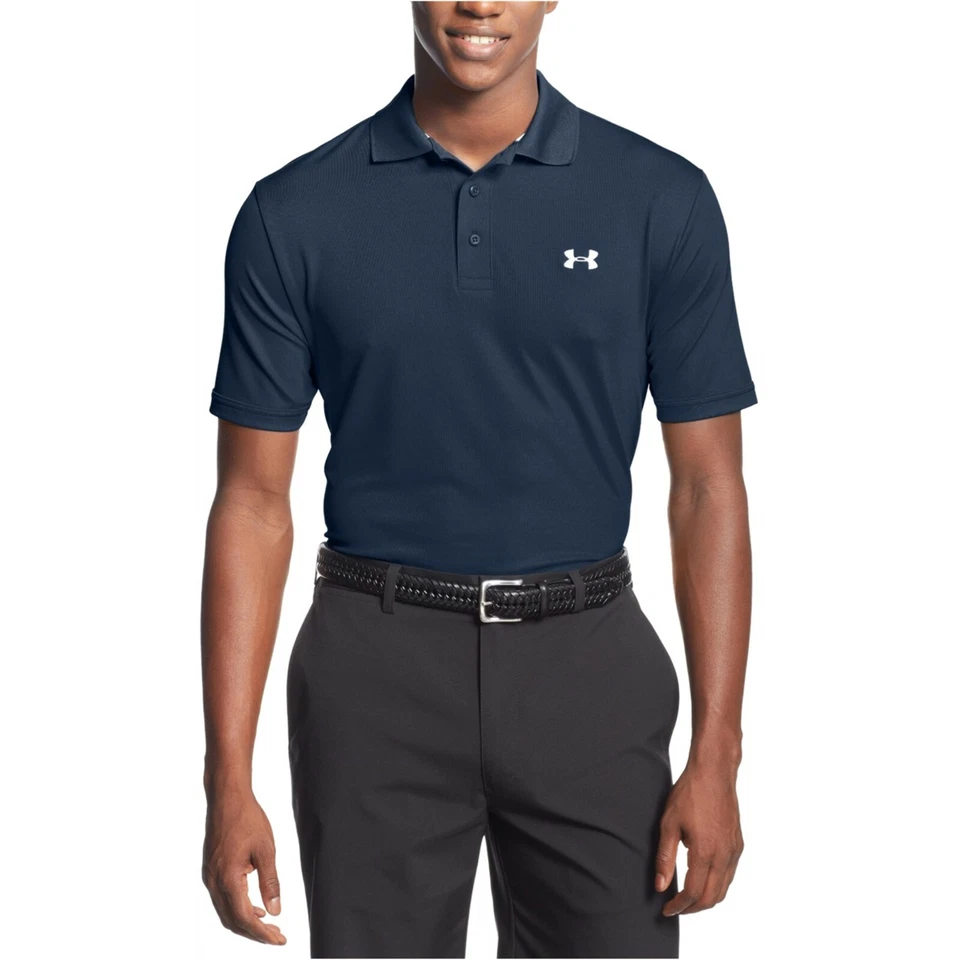 Under Armour Mens 2xl Navy UA Performance Golf Polo Shirt 1342080