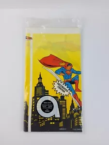 Cubierta de mesa Superman 1984 vintage 54"" × 102"" Amscan DC Comics EE. UU. RARA DE LOTE ANTIGUO SELLADA - Imagen 1 de 12