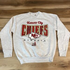 Vintage Kansas City Chiefs Shirt Mens Large Sweatshirt Riddell Made in USA 90s