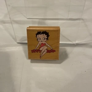 Estampilla de goma Betty Boop 228C estampida de goma vintage años 90 nuevo stock antiguo - Imagen 1 de 5