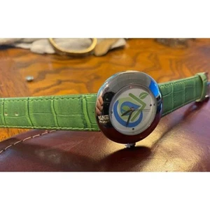 Women's 40mm Silver Tone Norwex Watch, Green Band with Company Logo Face - Picture 1 of 3