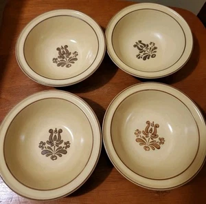 Pfaltzgraff Village 6" Stoneware Soup Cereal Bowls Set of 4 Vintage - Picture 1 of 3