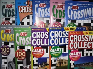 10 X CROSSWORD PUZZLE BOOKS FOR ADULTS - NEW - ASSORTED FAMILY PACK - Picture 1 of 16
