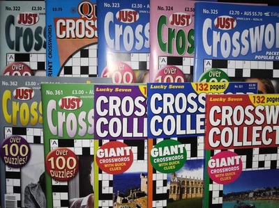 10 X CROSSWORD PUZZLE BOOKS FOR ADULTS - NEW - ASSORTED FAMILY PACK - Image 1 of 4