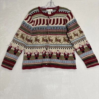 Susan Bristol Vintage Cardigan Sweater Women's Christmas Holiday Size Medium - Image 1 of 4