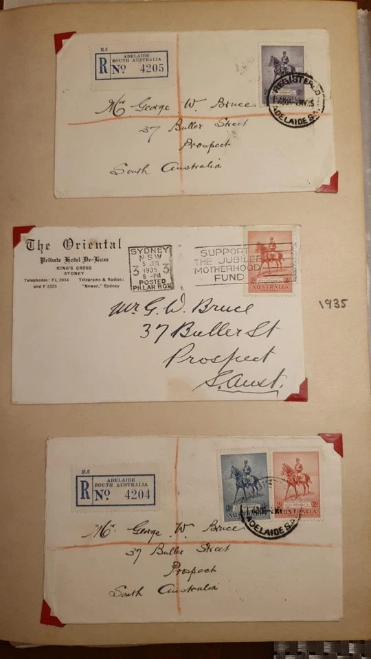 1935 Australian King George v Silver Jubilee Set of 3 First Day Covers - Image 1 of 4