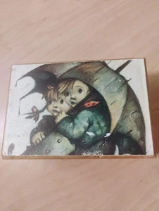 Vintage handgefertigte Holz HUMMEL SPIELUHR Made in Switzerland funktioniert und spielt  - Bild 1 von 6