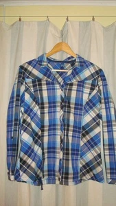 Cecil, Damen Bluse, Gr. L, blau kariert, Baumwolle, Polyester, Elasthan - Bild 1 von 6