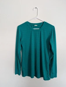 Zyia Active Women Teal Chill Perforated Long Sleeve Shirt Size M - Picture 1 of 3