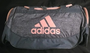 Adidas Defender 4 Gray & Pink Medium Duffel Bag 22x10x10 - Picture 1 of 13