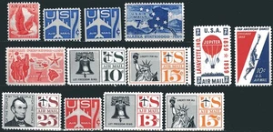 SC# C50-63 - 1958-63 Airmail Mint Never Hinged Stamps - 13 MNH Stamps - Picture 1 of 1