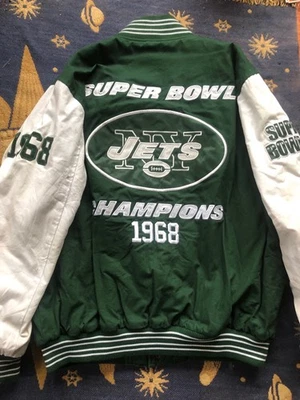 CHAQUETA XL NEW YORK JETS MARCA NFL SuperBowl Champions 1968 Foto 1 de 4