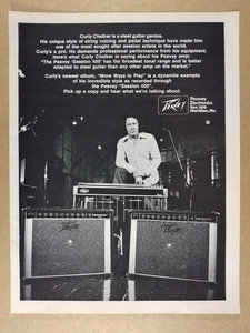 1974 Peavey Session 400 Amplifier Curly Chalker Photo Vintage Print Ad - Bild 1 von 1