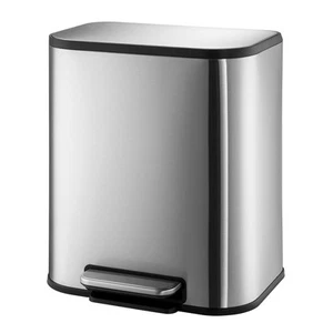 5.3 Gallon Kitchen Trash Can with Lid, Stainless Steel Garbage Can with Foot ... - Picture 1 of 7