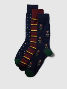 Polo Ralph Lauren Mens Gift Boxed Bear, Stripe, Spot Socks | 3 Pack | One Size - Picture 1 of 4