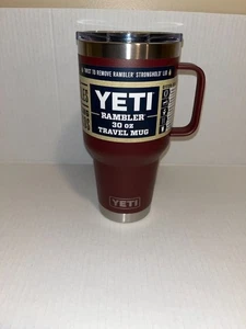 Taza de viaje Yeti Rambler 30 oz Wild Vine Red edición limitada con tapa fuerte  - Imagen 1 de 5