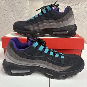 New Nike Air Max 95 LV8 Black Grape Court Purple Teal Size 9.5 AO2450 002 - Picture 1 of 7