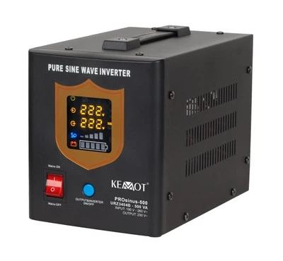 Kemot PROsinus 500 UPS Emergency Power Supply 12V/230V 500VA/300W, Black - Image 1 of 4