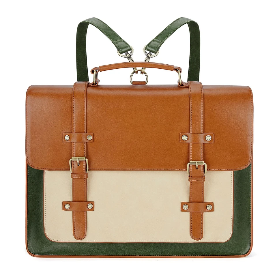 Bolso para Laptop para Mujer Cuero Vegano Mensajero Cartera Moda Maletín Mochila... Foto 1 de 4