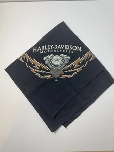Vintage Harley Davidson 1996 schwarzer Schal / Bandana 21 x 21 - Bild 1 von 4
