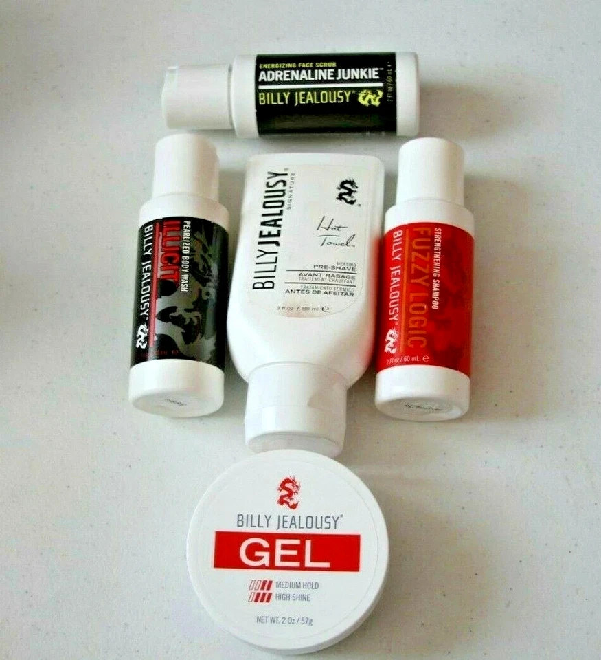 Lote de 5 artículos Billy Jealousy Pre afeitado, pelo, gel de baño, etc. Foto 1 de 1