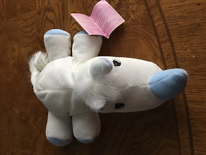 Precious Moments Enesco Tender Tails White Rhino with Blue Horn Plush Animal - Picture 1 of 4