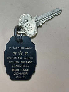 Brown Palace Hotel Motel Room Key Fob & Key Denver Colorado #335 - Picture 1 of 2