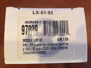 Pro-Fit- International Cell Phone Mount Lexus ES300 1992-2001 Model# LX-51-92 - Picture 1 of 4