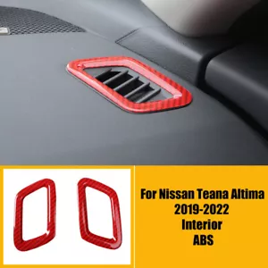 Red Carbon Fiber Dashboard L&R Vent Cover 2PCS For Nissan Teana Altima 2019-2022 - Imagen 1 de 7