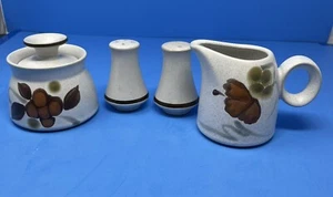 Milchkännchen & Zucker mit Deckel Salz & Pfefferstreuer Noritake Folkstone Orinda Steinzeug - Bild 1 von 11