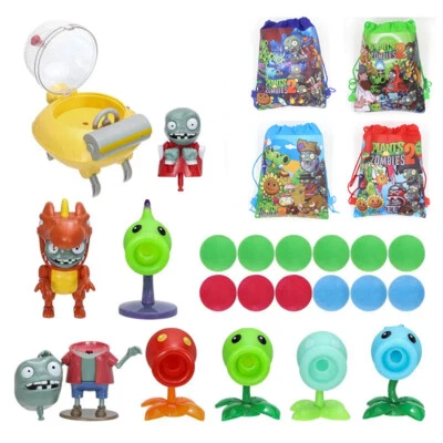 21 Piezas/Juego Plantas VS Zombies Kits de Tirador de Guisantes Figuras de Acción Juguetes Juego Regalos Bolsa Foto 1 de 4