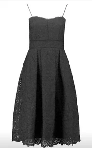 Black Womens Floral Midi Dress Ladies Summer Short Sleeve Holiday Sundress - Picture 1 of 2