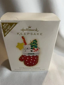 Hallmark 2008 Keepsake Ornament A Christmas Surprise Bear Mitten Stocking Candy - Picture 1 of 6