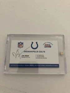 Indianapolis Colts Owner JIM IRSAY Signed Business Card NFL FOOTBALL AUTOGRAPH - Picture 1 of 4