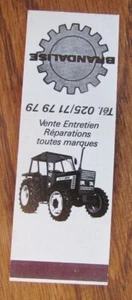 CUBIERTA DE CAJA DE CERILLAS DE TRACTOR BRANDALISE: SUIZA CUBIERTA DE CERILLAS VACÍA -D8 - Imagen 1 de 2