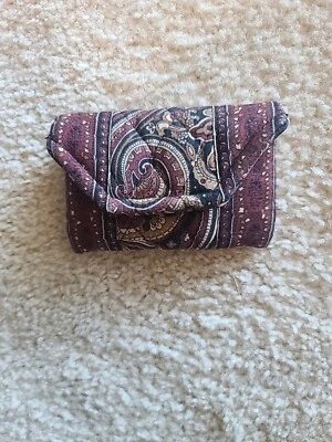 Retired Vera Bradley Rare Mocha Browns Credit Card Case Coin Purse - Image 1 of 3