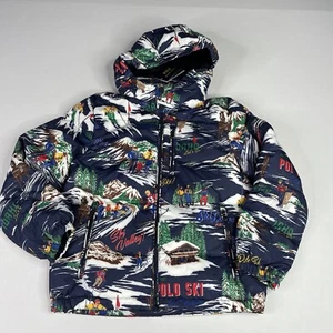 Polo Ralph Lauren Big Boys S (8) SkiPrint WaterRepellent Down Winter Jacket Coat - Picture 1 of 19