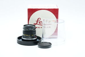 Leica 50mm f2 Summicron-M Lens Black Germany *Read #369