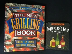 Lot: THE NEW GRILLING BOOK Smokers Indoor Grills Rotisserie + MARINADES Cookbook - Picture 1 of 7