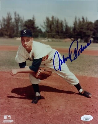 Johnny Podres Brooklyn Dodgers Signed 8x10 Glossy Photo JSA Authenticated - Image 1 of 2