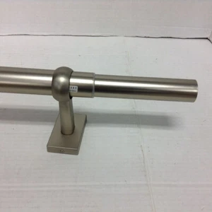 Pottery Barn Curtain Rod with Wall Brackets Standard Pewter 28-48-.75 - Picture 1 of 2