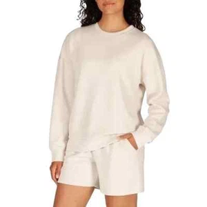 LazyPants Damen Luxe Crewneck Sweatshirt, Creme, Größe M - Bild 1 von 3