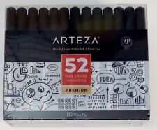 ARTEZA Dry Erase Markers, Bulk Pack of 52 with Fine Tip, Black Color Ink