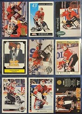 Ed Belfour Chicago Blackhawks Assorted Years, Brands, Hockey Card Lot (9) NM