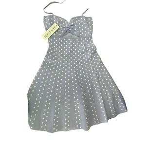 Ronny Kobo Shila Dress Womens Size S Lavender Polka Dots Mini Fit Flare Halter - Picture 1 of 11