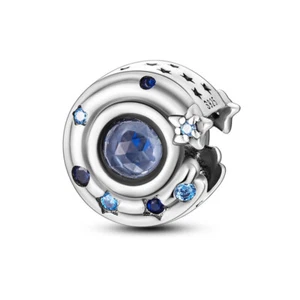 Dije Star Shell Zafiro Genuino Plata Esterlina 925 Cuentas Azules Estrellas Esposa Mamá - Imagen 1 de 1