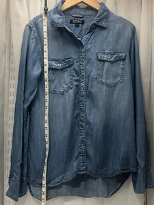 Camisa vaquera Buffalo David Bitton Sigoul para hombre XL azul índigo con decoloración - Imagen 1 de 7
