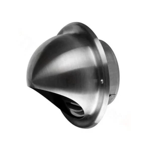 Stainless Steel Bull Nose 125mm / 5" Supply / Duct Extract Valve Air Vent Grille - Picture 1 of 2