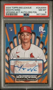Masyn Winn 2024 Topps Big League #OAA-MW Opening Act Autos Orange 25/25 (PSA 8) - Bild 1 von 2
